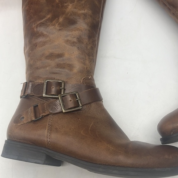 Mattise Britain Brown Talk Leather Riding Boots size 8 Wide Calf TB4049A - Picture 2 of 14